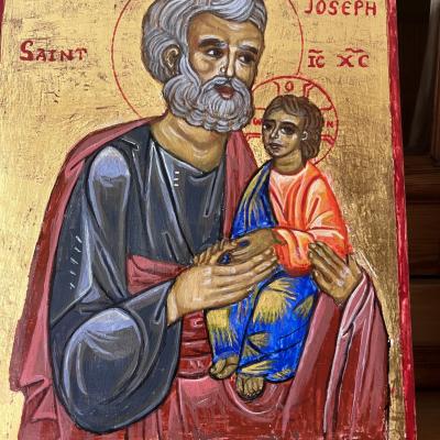 Icone st  Joseph  et  l'  Enfant  Jesus 